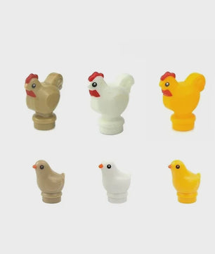 Bouwstenen Dierenpark Scene - Katten, Honden, Vogels, Varkens & Meer - DIY Speelgoed Bakstenen