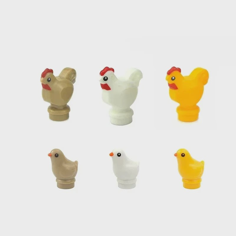Bouwstenen Dierenpark Scene - Katten, Honden, Vogels, Varkens & Meer - DIY Speelgoed Bakstenen