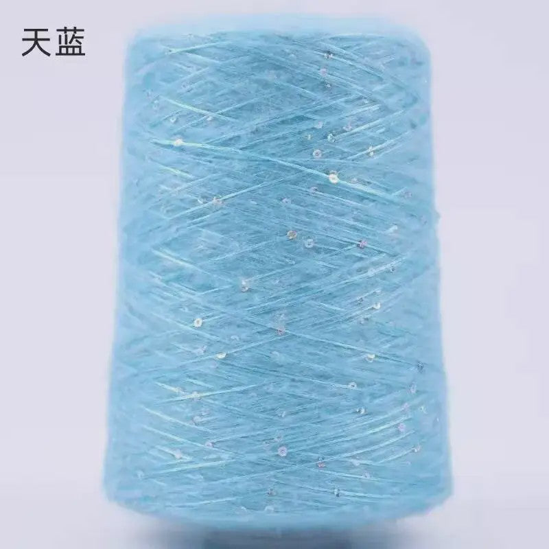 Zacht Pluche Mohair Garen met Pailletten - Kleurrijk Brei-, Haak- en Naaigaren (520g)