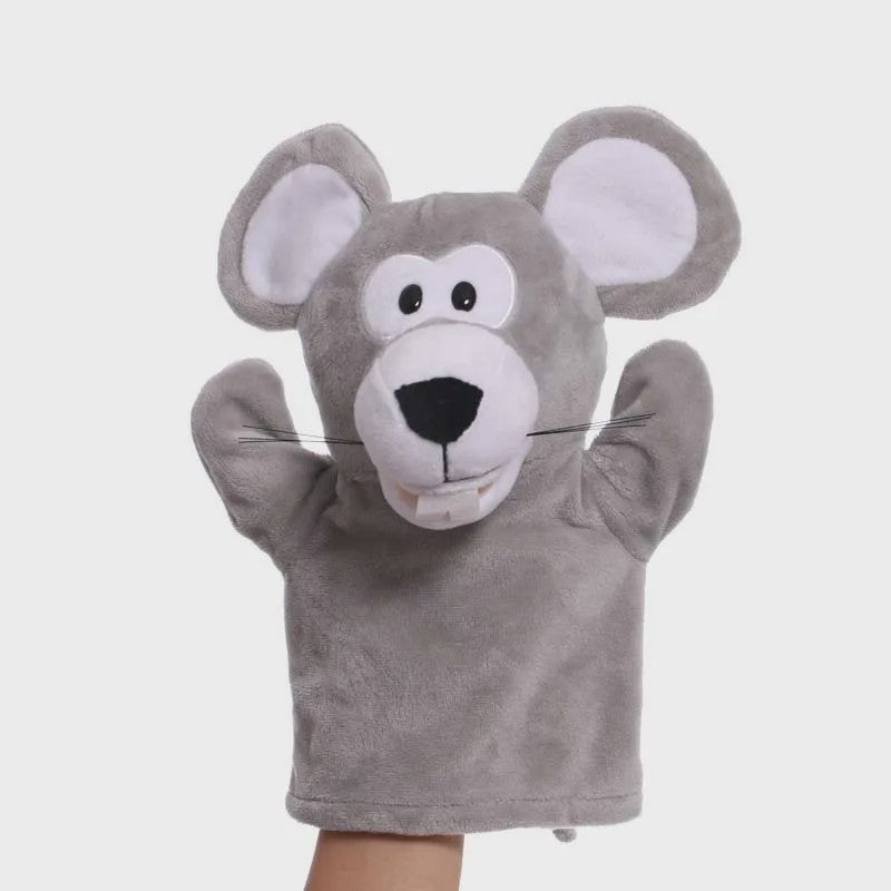 Zachte Pluche Handpoppen: Educatief Speelgoed & Knuffels voor Kinderen - Leeuw, Olifant, Konijn, Aap & Meer!