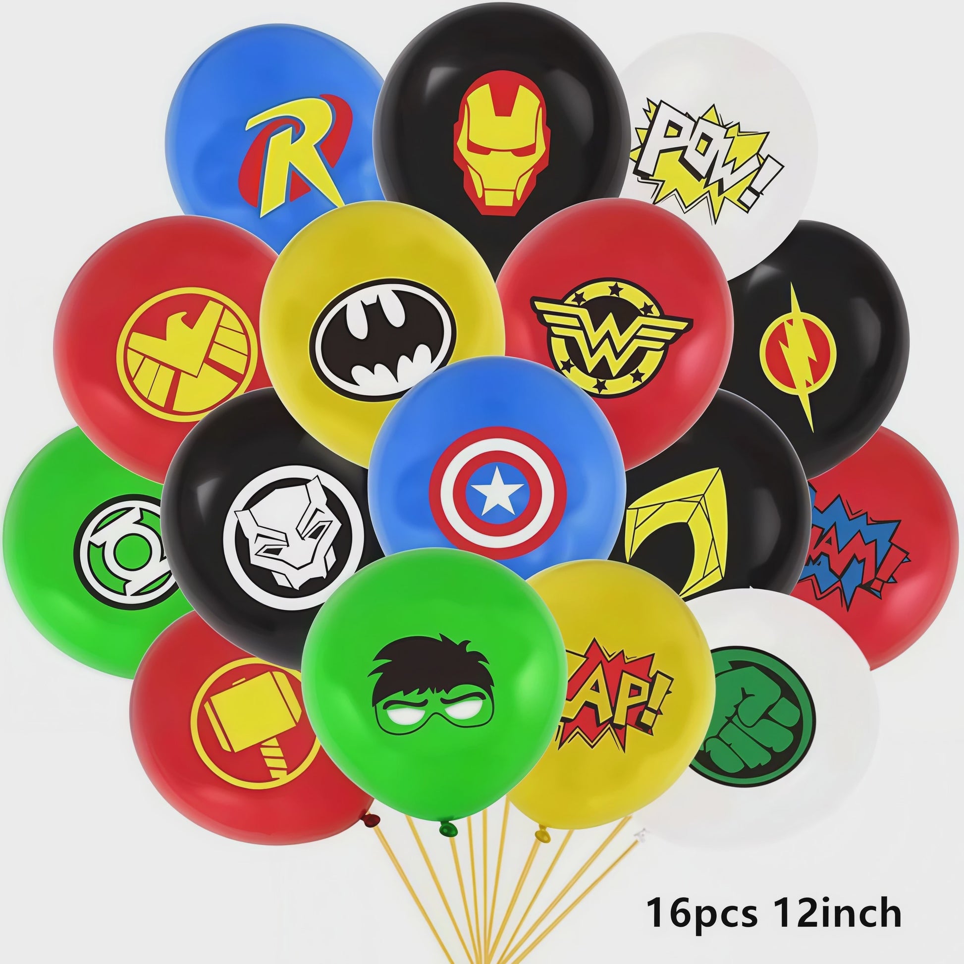 Superheld Folieballonnen Set: Spiderman, Batman, Iron Man & Captain America - Feestdecoratie