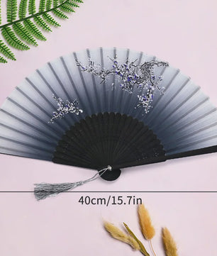 Elegante Chinese Stijl Vouwbare Handwaaier met Kwastje - Perfect voor Dans, Decoratie of Cadeau