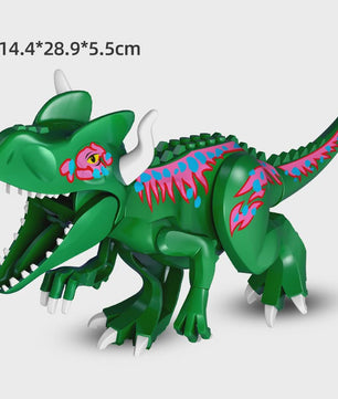 Grote Bouwblok Dinosaurus Speelgoed - Indominus Rex & Tyrannosaurus Rex Modellen