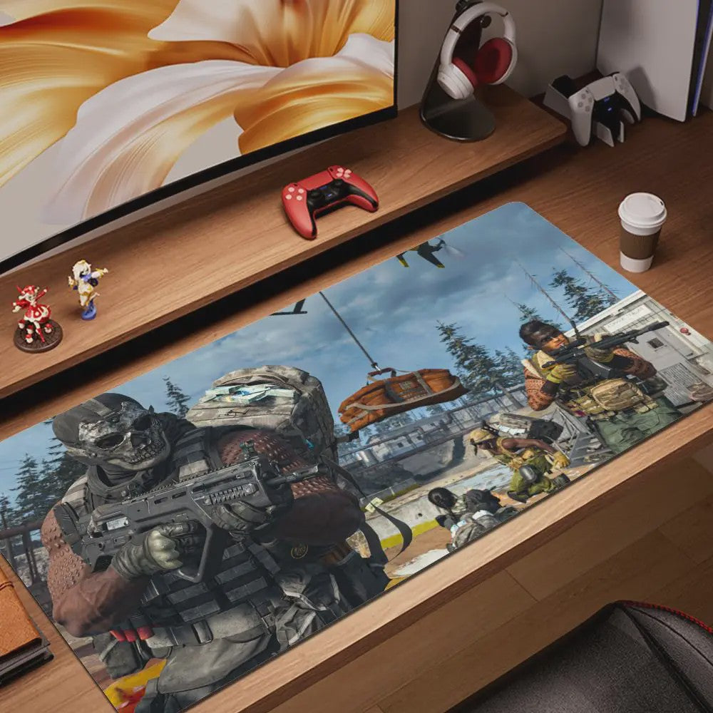 Anime Natural Rubber Gamer Office Decoration Home Mouse Pad Calls Of Duty Warzone Gaming Large Size Mouse Mat 90x40CM Mouse Pad