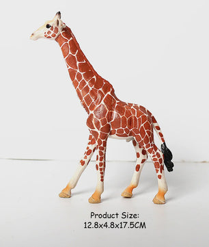 Realistische Wilde Dieren Figuren Set: Okapi, Giraf, Gnu & Zebra - Educatief Speelgoed voor Kinderen