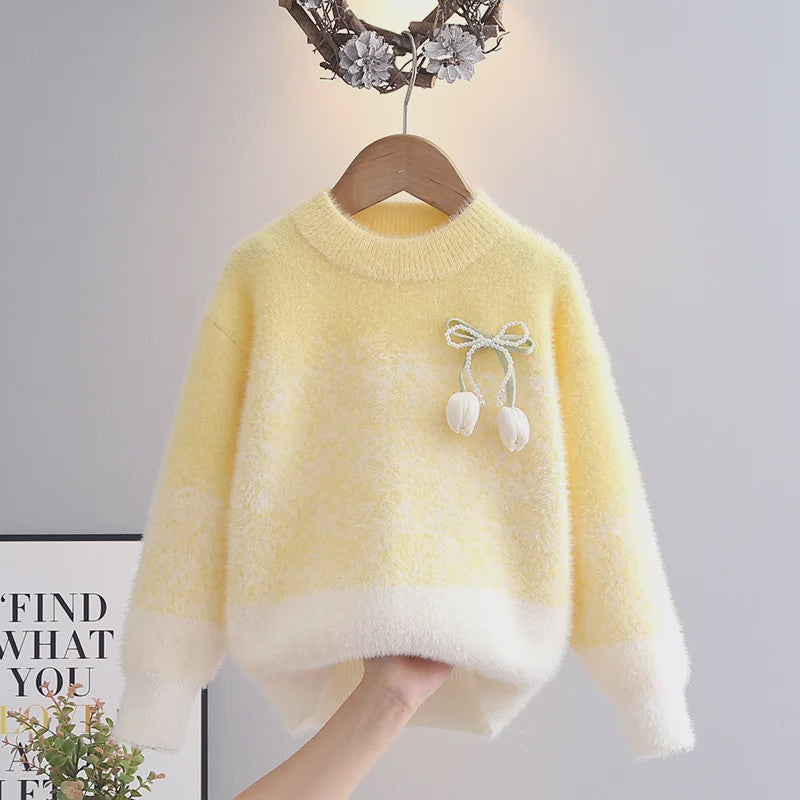 Schattige Gebreide Trui voor Meisjes - Elegante Winterkleding voor Kinderen