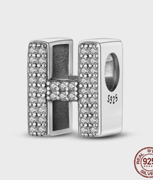 925 Sterling Zilver Letter Bedels A-Z met Zirkonia - Personaliseer je Armband