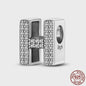 925 Sterling Zilver Letter Bedels A-Z met Zirkonia - Personaliseer je Armband