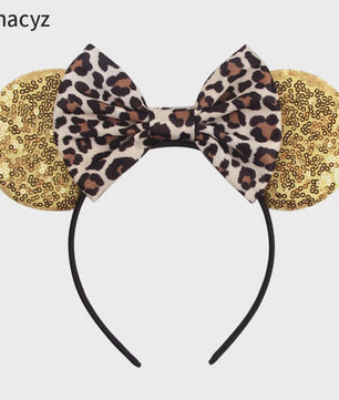 Chique Sequin Mickey Oortjes Diadeem met Strik - Feestelijk Haaraccessoire voor Kinderen & Dames