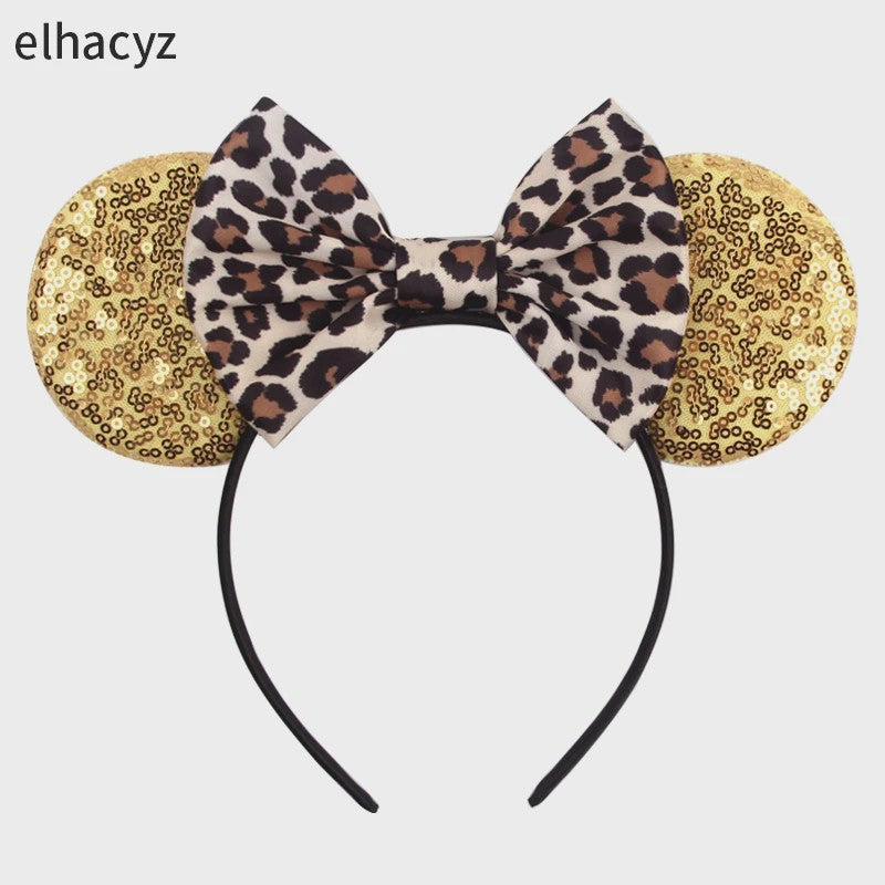 Chique Sequin Mickey Oortjes Diadeem met Strik - Feestelijk Haaraccessoire voor Kinderen & Dames