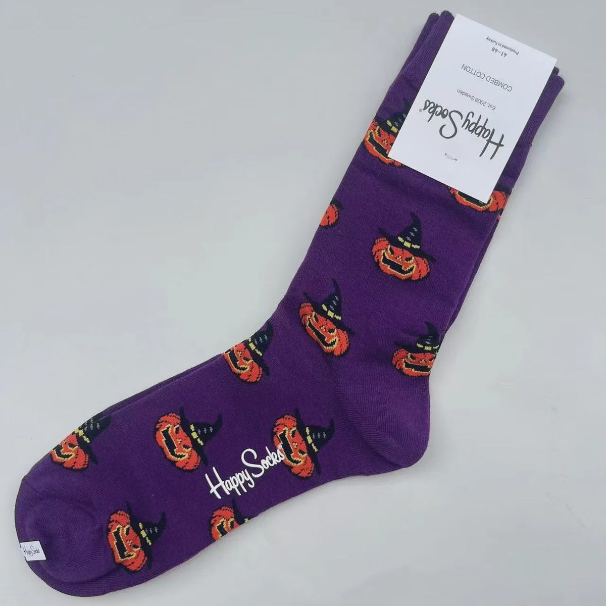 Happy Socks Heren Mid-tube Sokken - Pure Katoen, Klassiek Comfort - Maat 41-46