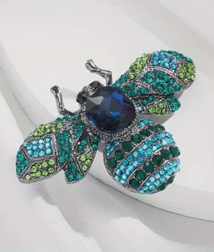 Luxe Bijen Broche met Kristallen - Vintage Baroque Stijl