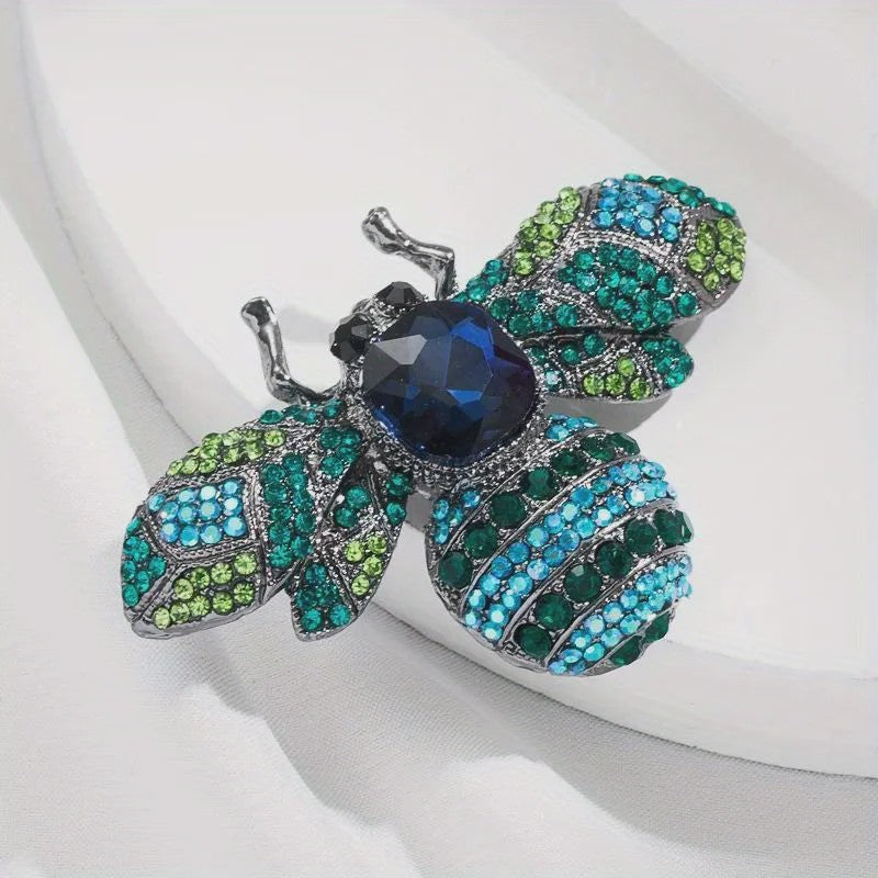 Luxe Bijen Broche met Kristallen - Vintage Baroque Stijl