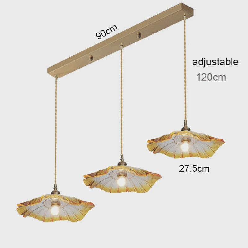 Vintage Bloemen Glazen Hanglamp - Sfeervolle Decoratie voor Woonkamer & Slaapkamer