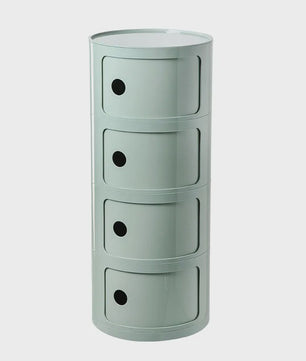 Moderne Ronde Nachtkastje - Minimalistisch Plastic Bijzetkastje