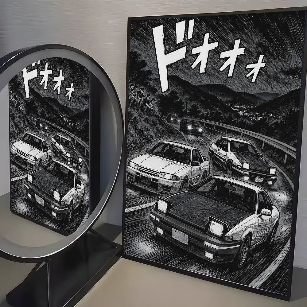 Initial D AE86 JDM Poster - Iconische Auto Kunst voor de Fan