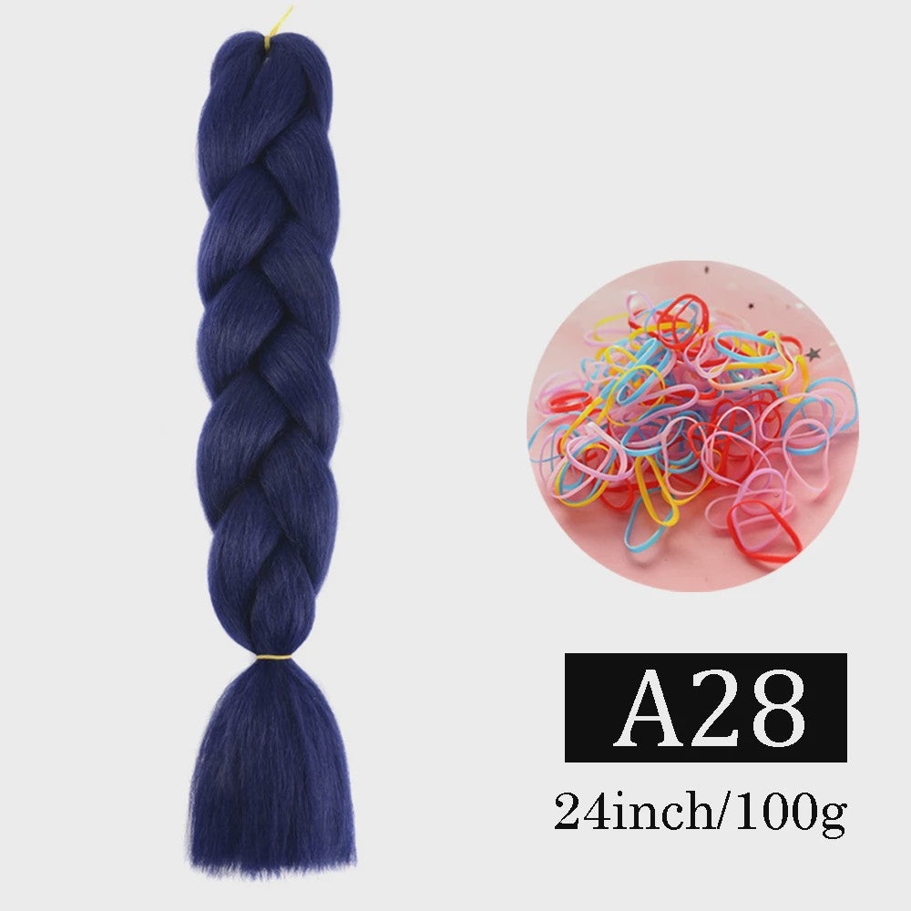 24 Inch Jumbo Braids Haarverlenging - Synthetisch Vlechtkapsel met Ombre Kleuren