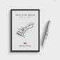 Vintage Formule 1 Circuit Canvas Posters - Zwart Wit Wanddecoratie