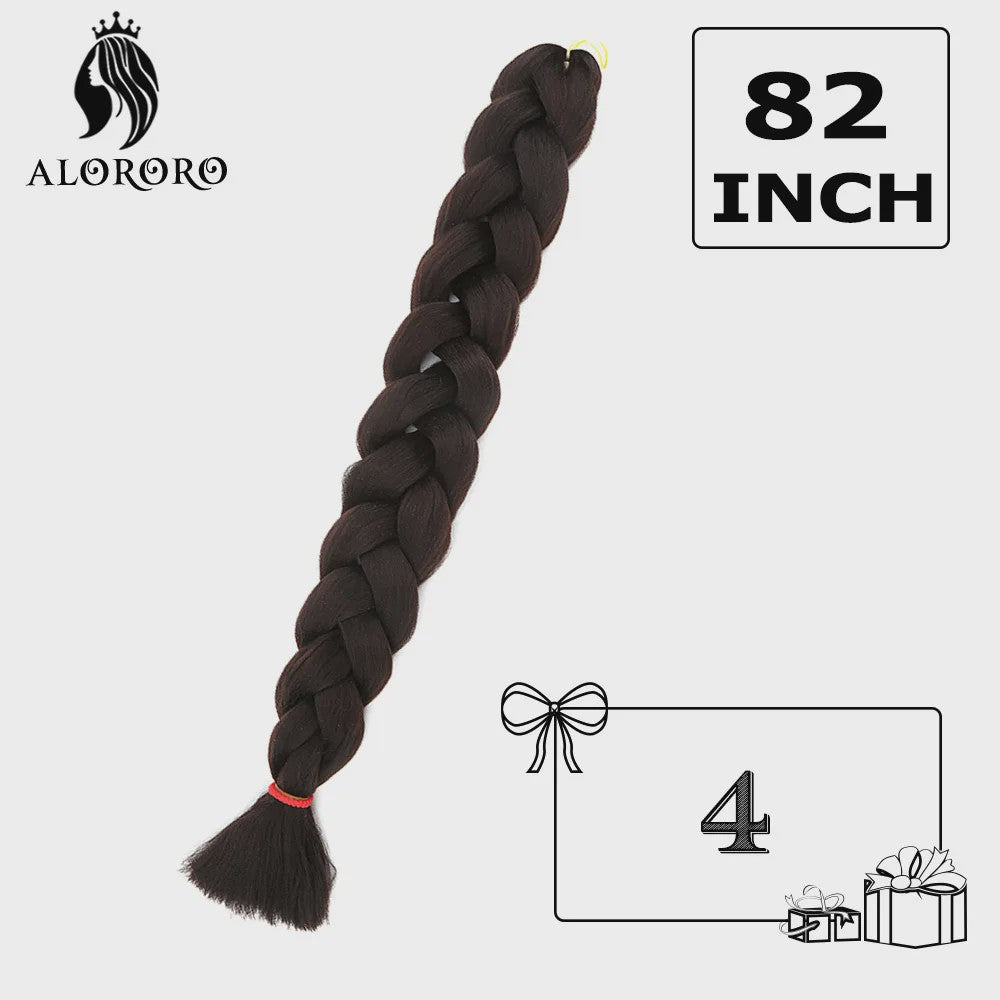 Alororo Jumbo Braids Haarverlenging - 82 Inch Synthetisch Hittebestendig Vlecht Haar
