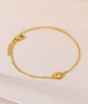 Gouden Roestvrij Staal Enkelbandjes met Parels en Kleurrijke Bedels - Zomer Sieraden