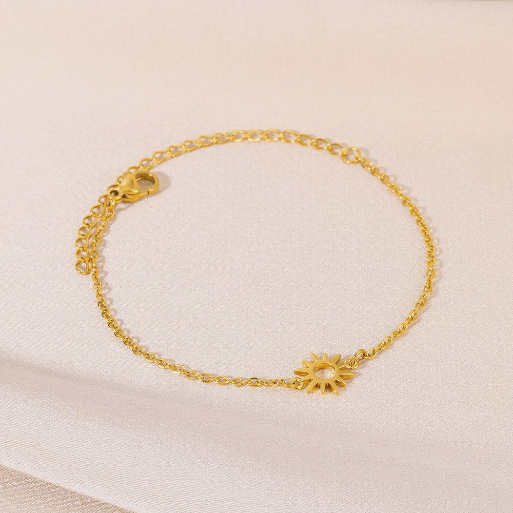 Gouden Roestvrij Staal Enkelbandjes met Parels en Kleurrijke Bedels - Zomer Sieraden
