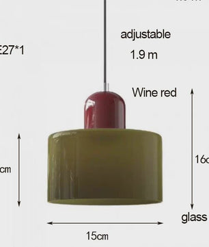 Moderne Glazen Hanglamp E27 - Sfeervolle Verlichting voor Slaapkamer, Nachtkastje of Bar