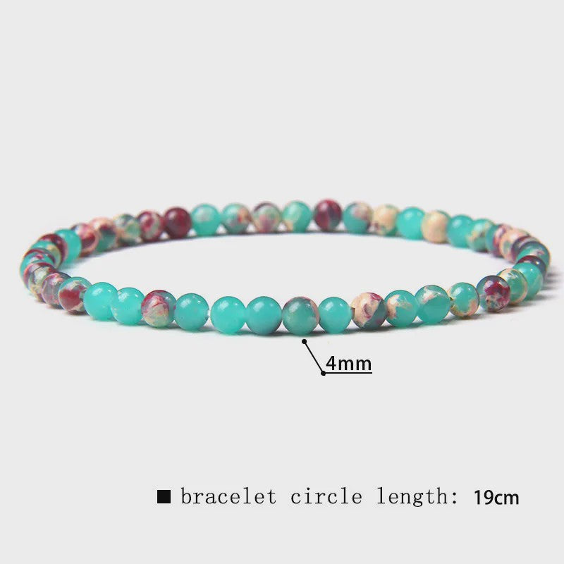 Natuursteen Armband met Kwarts, Kattenoog, Jades & Aquamarijn Kralen - Stretch Bangle voor Dames & Heren