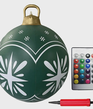 24 Inch Opblaasbare Kerstbal met LED Verlichting - XL Tuindecoratie