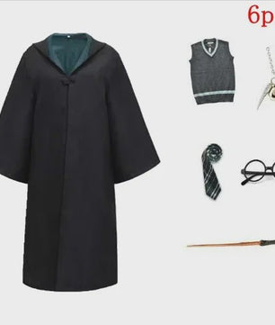 Harry Potter Cosplay Kostuum Set - Volwassenen & Kinderen - Gryffindor & Slytherin