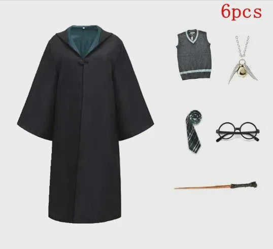 Harry Potter Cosplay Kostuum Set - Volwassenen & Kinderen - Gryffindor & Slytherin