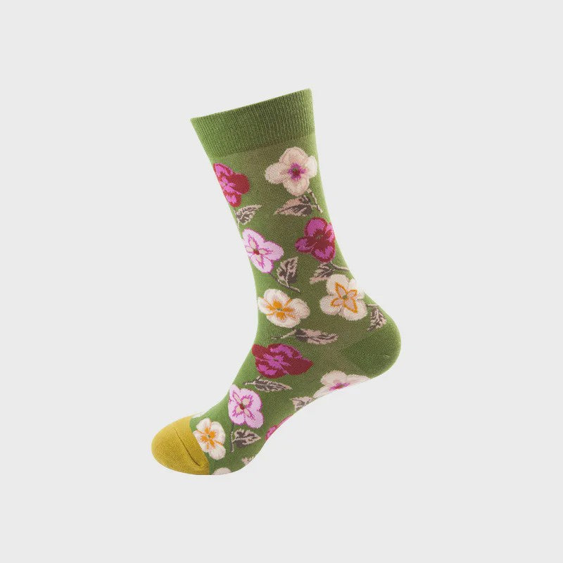 Unisex Katoenen Sokken met Vrolijke Fruit, Dieren & Kunst Prints - Hip Hop & Skateboard Stijl