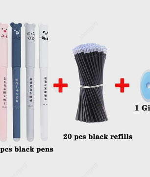 Set van 25 Kawaii Uitwisbare Gelpennen - Vloeiend Schrijven en Wissen voor School & Kantoor