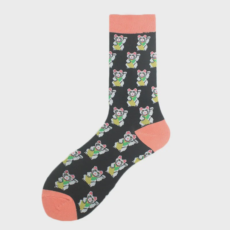 Unisex Happy Socks met Vrolijke Ontwerpen: Dinosaurus, Alien, Haai & Meer