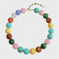 Bohemian Resin Kralen Ketting - Statement Choker met Dubbele Kleuren