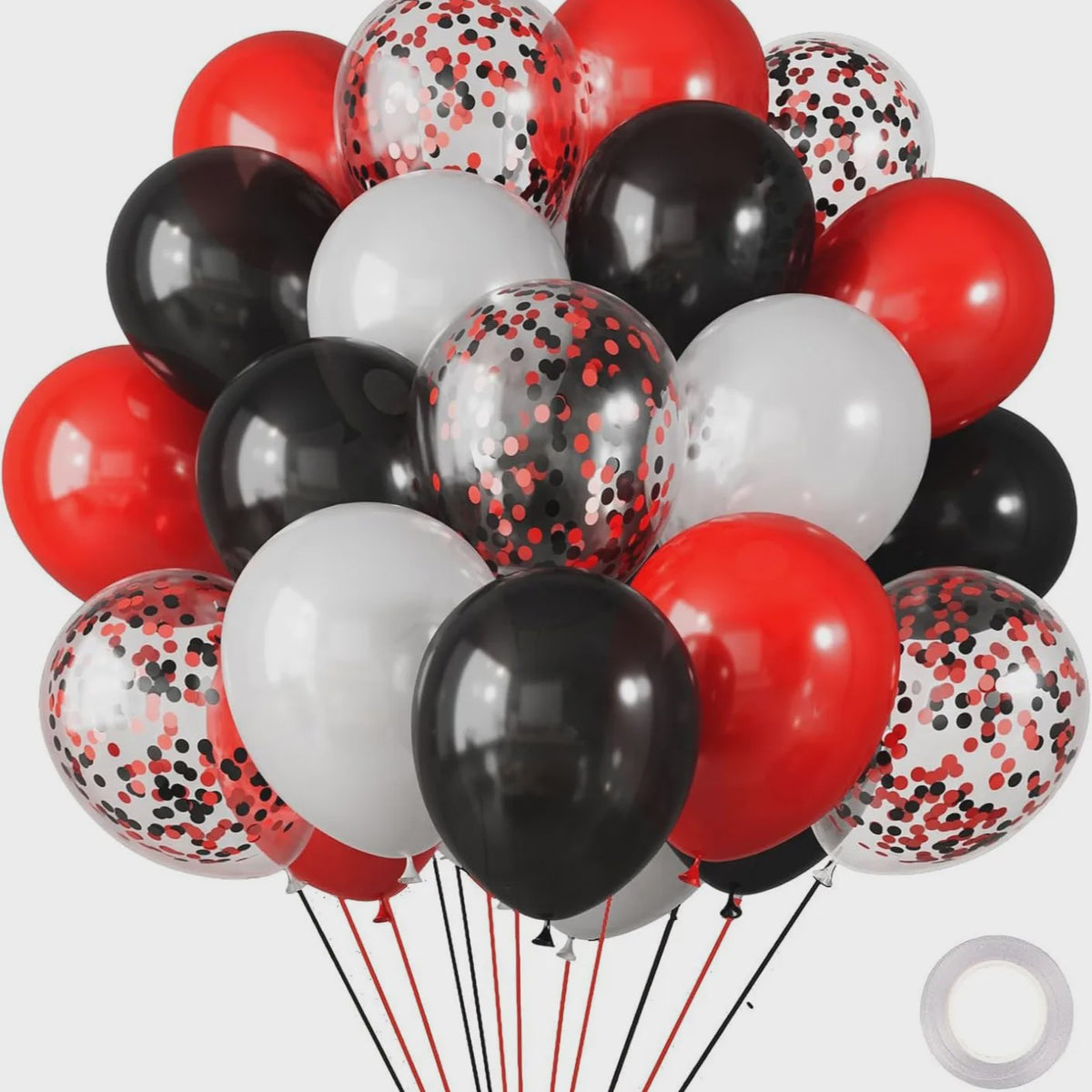30 Stuks Chrome Latex Ballonnen Mix: Wit, Roze & Blauw - Feestdecoratie