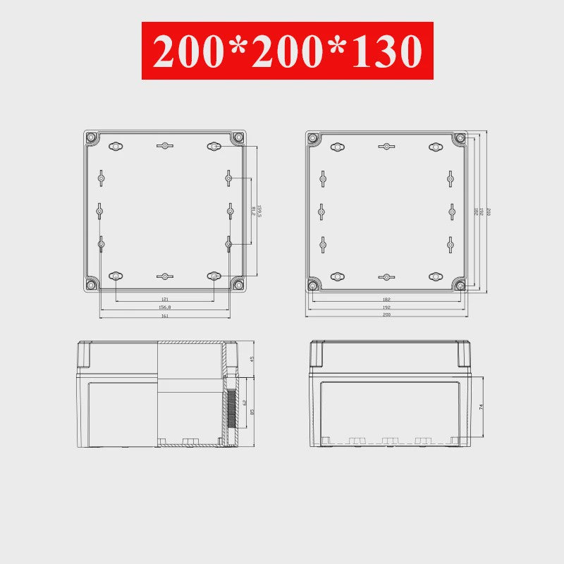 Waterproof Plastic Enclosure Box Electronic Electrical Project Box ABS Outdoor Junction Box Housing IP67 Project Instrument Case
