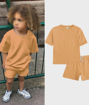 Zomer Set Kinderen: T-shirt met Korte Broek - Jongens & Meisjes Sportkleding Outfit