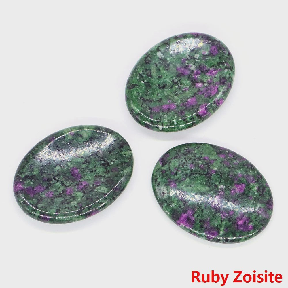 7 Chakra Kristallen Worry Stones - Ovalen Massage & Meditatie Edelstenen (35x45mm)