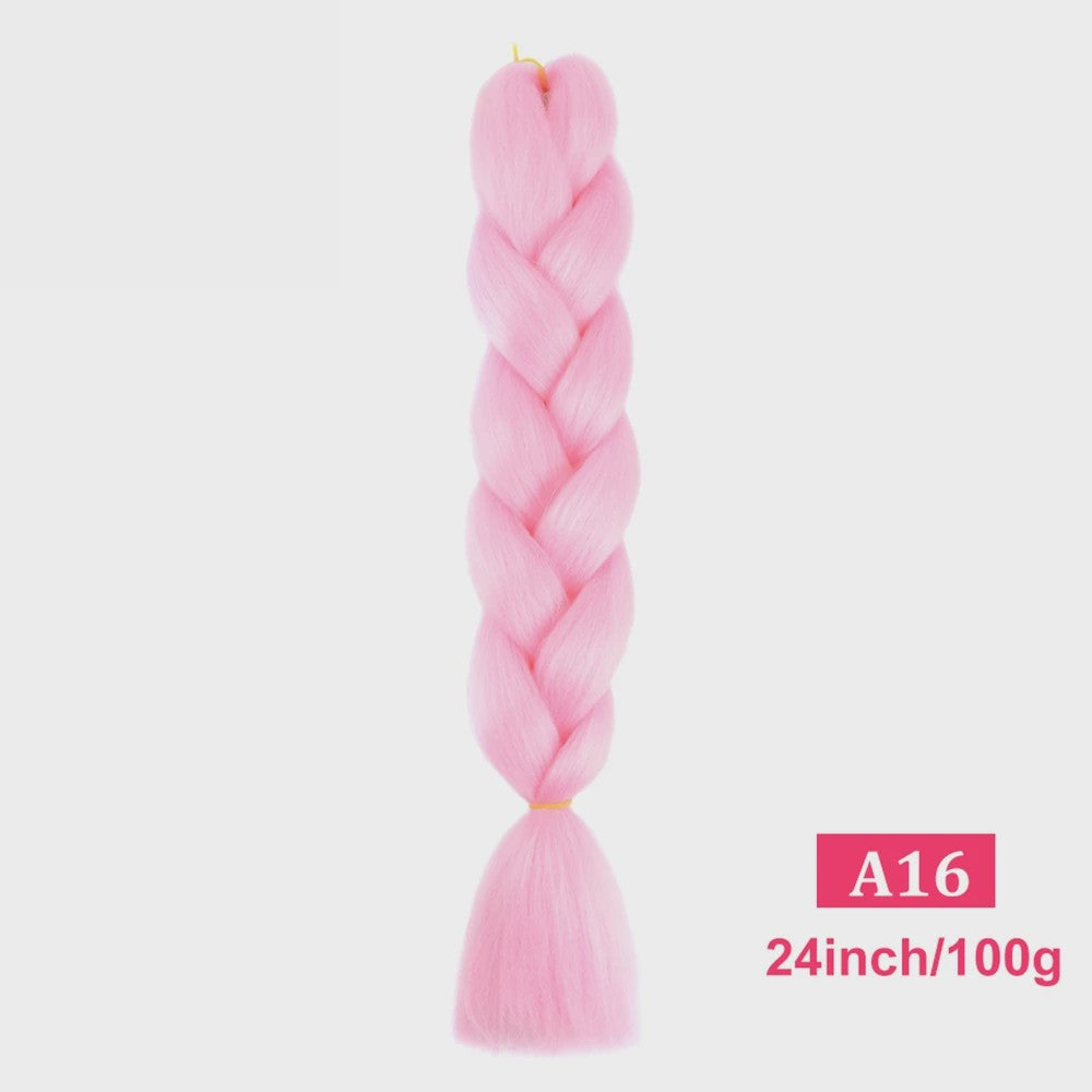 24 Inch Jumbo Braids Haarverlenging - Synthetisch Vlecht Haar in Kleurrijke Tinten