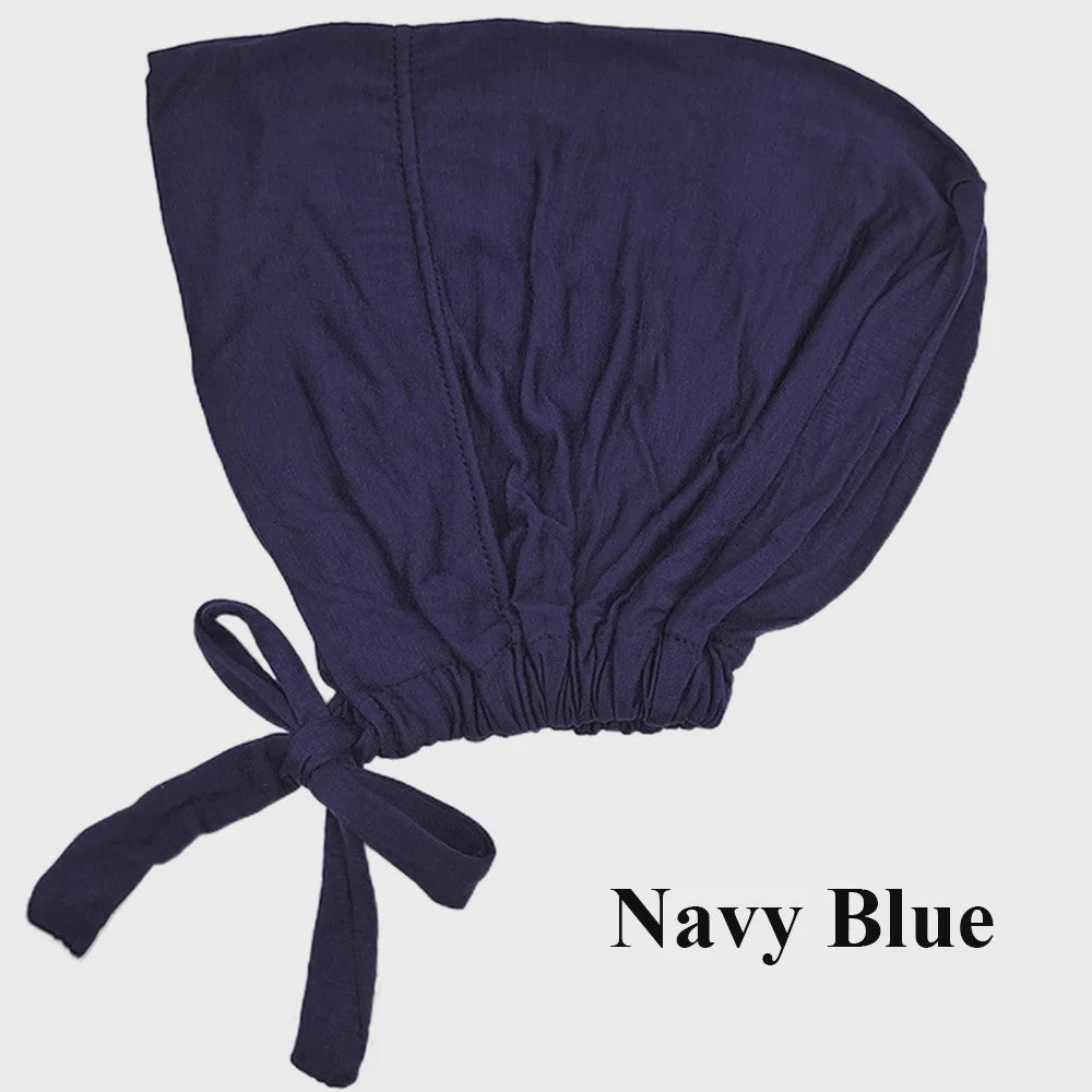 Zachte Modal Binnen Hijab Cap met Strik - Islamitische Turban Hoofddoek