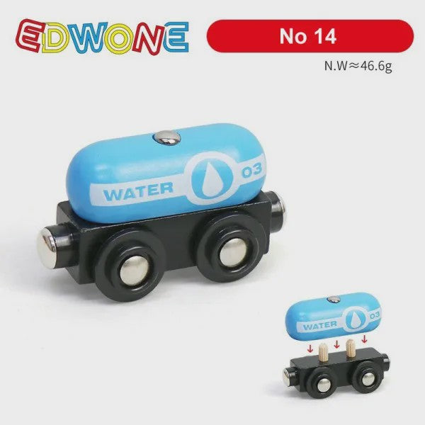Houten Magneet Treinwagon Set - Uitbreidbaar en Compatibel met Houten Spoorsystemen