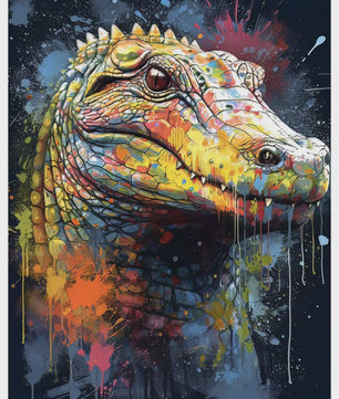 Abstracte Dieren Canvas Poster: Leeuw, Tijger, Aap, Uil - Muurdecoratie Woonkamer