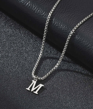 Vnox RVS Letter Ketting Heren - Kies Uw Initiaal - Waterdicht & Minimalistisch