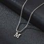 Vnox RVS Letter Ketting Heren - Kies Uw Initiaal - Waterdicht & Minimalistisch