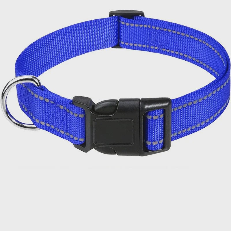 Verstelbare Halsband voor Honden en Puppies met Reflecterende Strepen - Veilig en Comfortabel