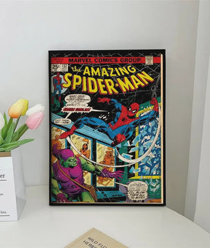 Frameloze Spiderman Poster - Marvel Kunst Print voor Woonkamer, Slaapkamer, Bar