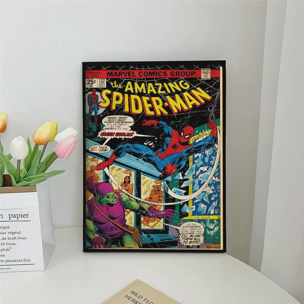 Frameloze Spiderman Poster - Marvel Kunst Print voor Woonkamer, Slaapkamer, Bar