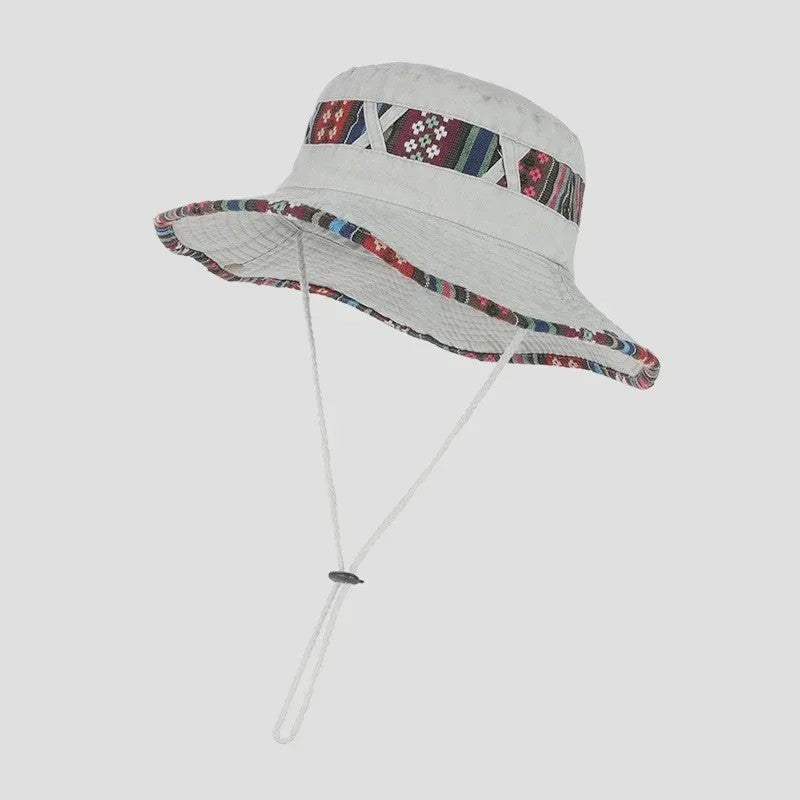 Heren Bucket Hat met Brede Rand - UV Bescherming voor Vissen, Wandelen & Outdoor