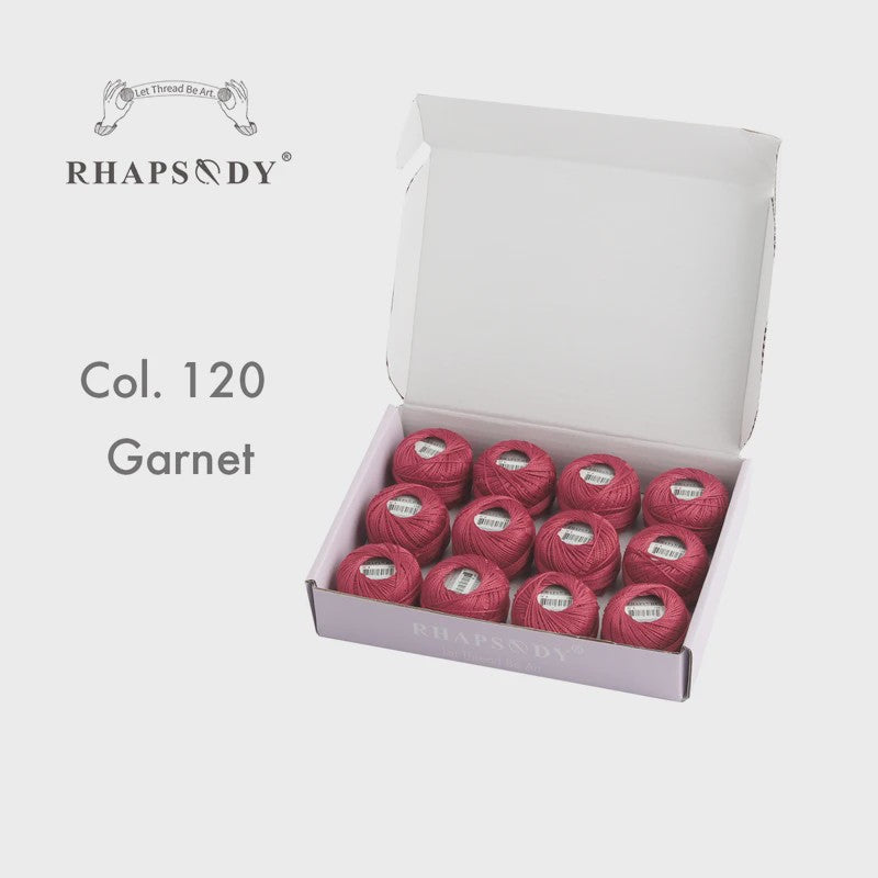 Rhapsody Pearl Cotton Garen Set - Maat 8 - 12 Bollen voor Haken, Borduren & Knutselen