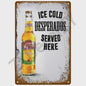 Retro Metalen Bierbord - Vintage Wanddecoratie voor Pub, Bar & Café